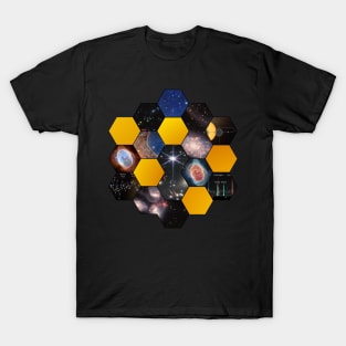 JWST James Webb Space Telescope Hexagonal Images Mosaic T-Shirt